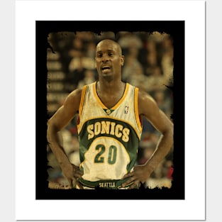 Gary Payton - Vintage Design Of Basketball Posters and Art